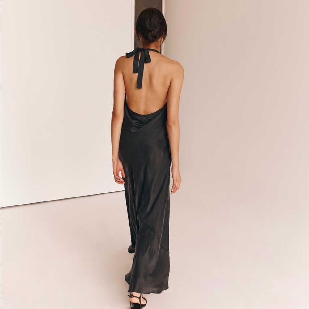 NWT DISSH AIMEE BLACK SILK COWL NECK DRESS - Picture 9 of 16